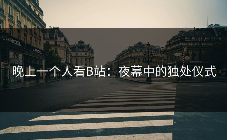 晚上一个人看B站：夜幕中的独处仪式